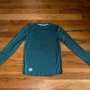 Men’s tracksmith long sleeve t green XS